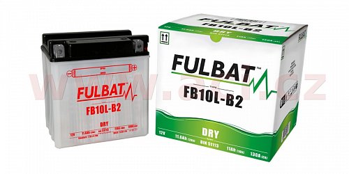 baterie 12V, FB10 l-B2, 11Ah, 130A, konvenční 135x90x145, FULBAT (vč. balení elektrolytu)